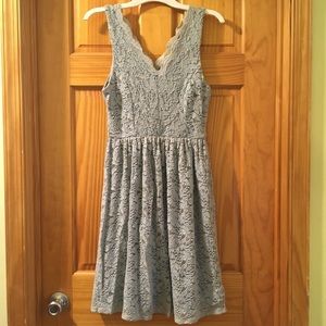 ModCloth Hamptons of Fun Dress in Dusty Blue, L